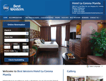 Tablet Screenshot of bestwesternhotelmanila.com
